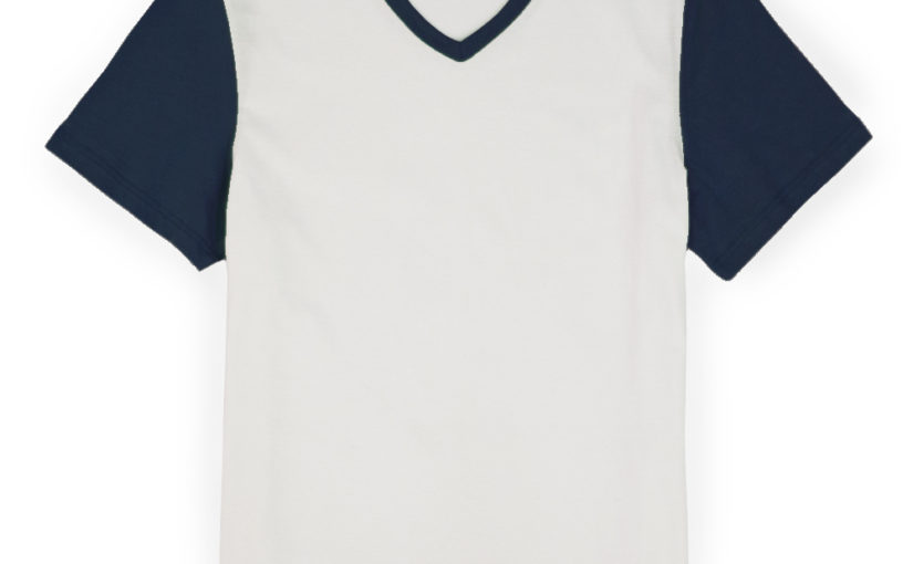 Guys / Unisex Two Tone V-Neck Tee